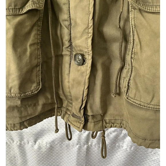 Aritzia Talula Trooper Jacket XS Army Green Faux Fur - Picture 5 of 12